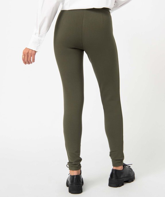 Leggings femme en maille épaisse avec surpiqûre fantaisie vue3 - GEMO(FEMME PAP) - GEMO