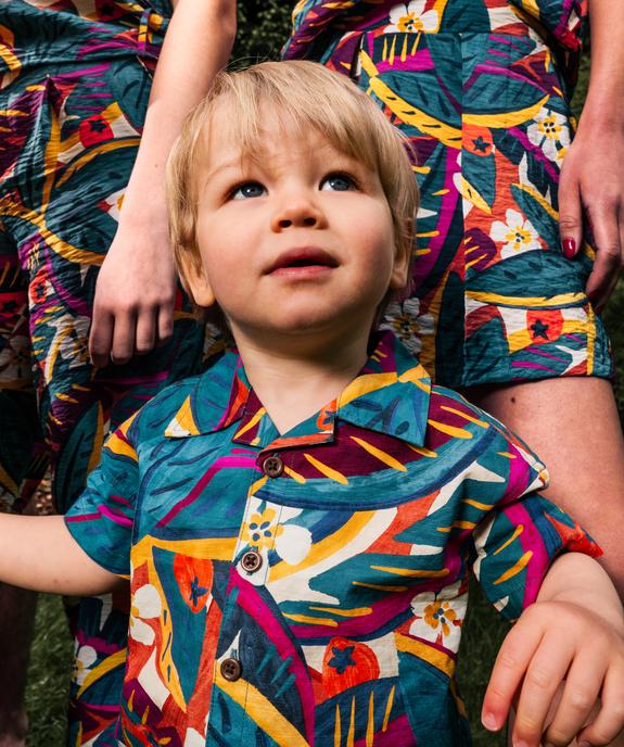 Chemise manches courtes à motifs exotiques bébé garçon vue1 - GEMO(BEBE DEBT) - GEMO