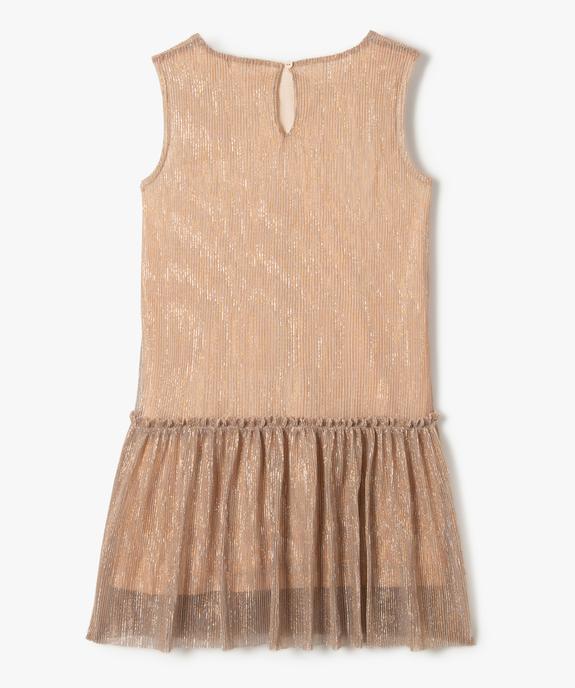 Robe fille scintillante avec volant dans le bas vue3 - GEMO (ENFANT) - GEMO
