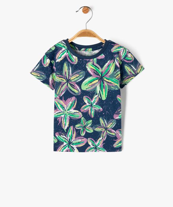 Tee-shirt manches courtes à motifs fleuris bébé vue1 - GEMO 4G BEBE - GEMO