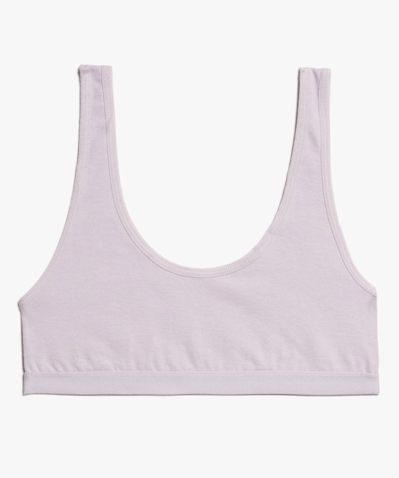 Brassière fille avec dos en dentelle vue1 - GEMO 4G FILLE - GEMO