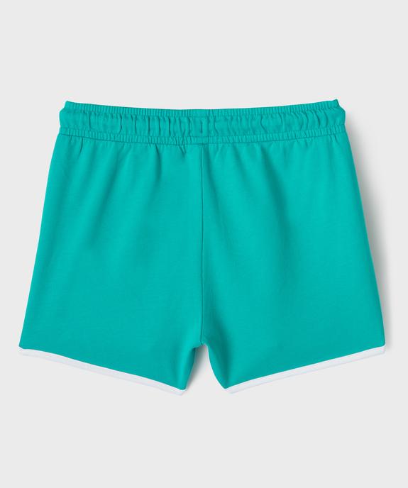 Short en maille avec biais contrastants fille vue4 - GEMO 4G FILLE - GEMO