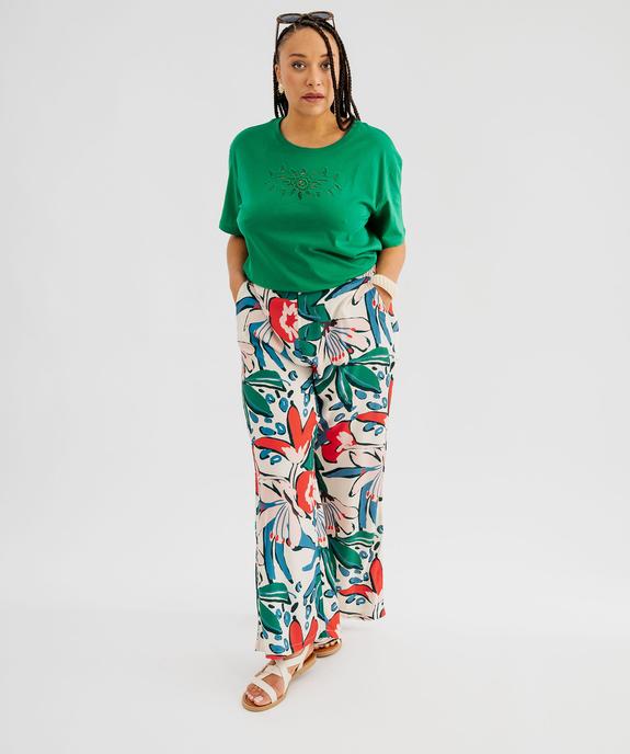Pantalon ample fluide imprimé femme grande taille vue4 - GEMO (G TAILLE) - GEMO
