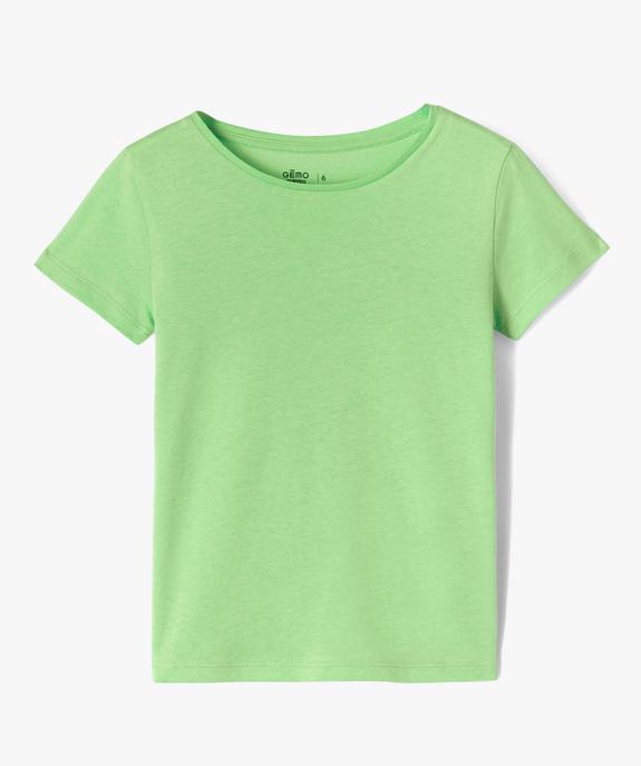 Tee-shirt à manches courtes uni fille vue1 - GEMO 4G FILLE - GEMO