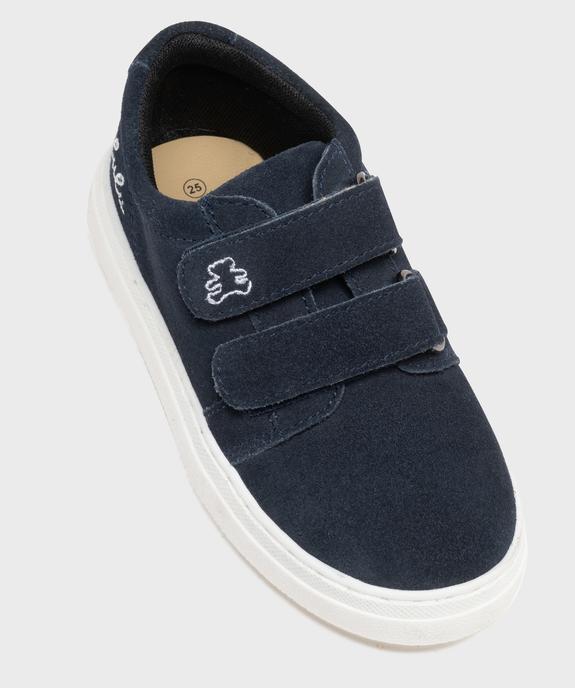 Tennis dessus cuir velours fermeture scratch garçon - LuluCastagnette vue5 - LULUCASTAGNETTE - GEMO