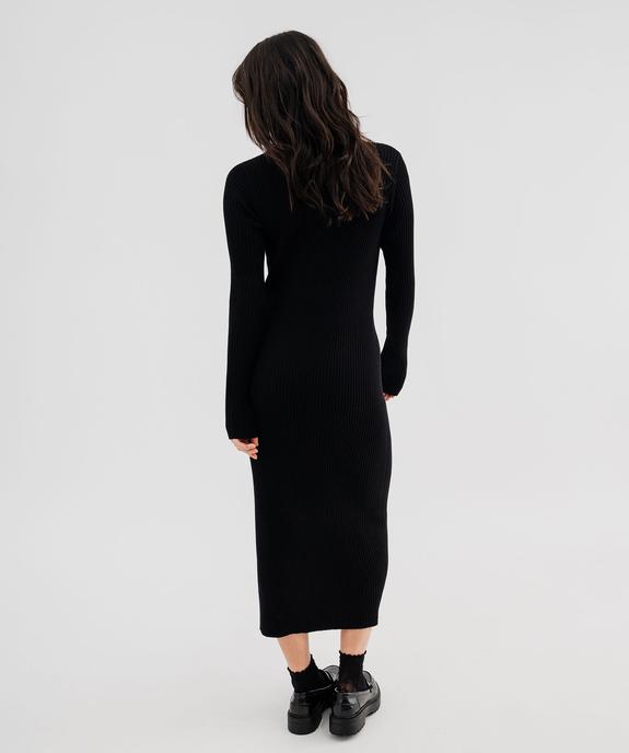 Robe pull longue coupe ajustée femme vue3 - GEMO 4G FEMME - GEMO