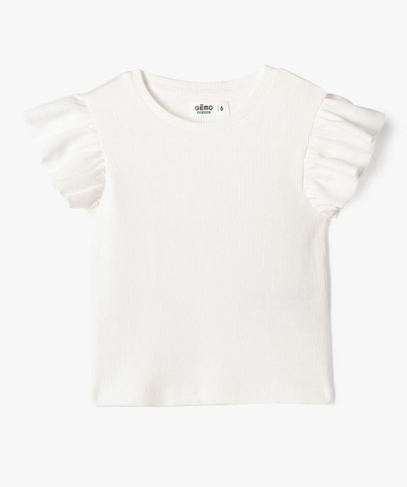 Tee-shirt manches courtes à volants fille vue11 - GEMO 4G FILLE - GEMO