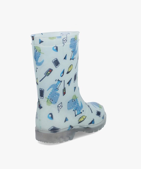 Bottes de pluie garçon imprimées streetwear dinosaures vue4 - GEMO (ENFANT) - GEMO