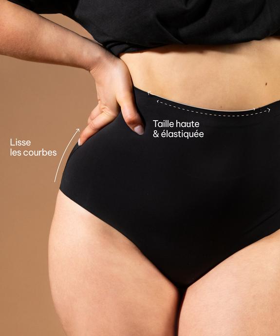 Culotte taille haute unie en microfibre femme vue6 - GEMO(HOMWR FEM) - GEMO