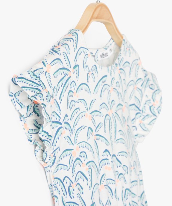 Robe bébé fille effet 2 en 1 avec motifs palmiers vue2 - GEMO(BEBE DEBT) - GEMO