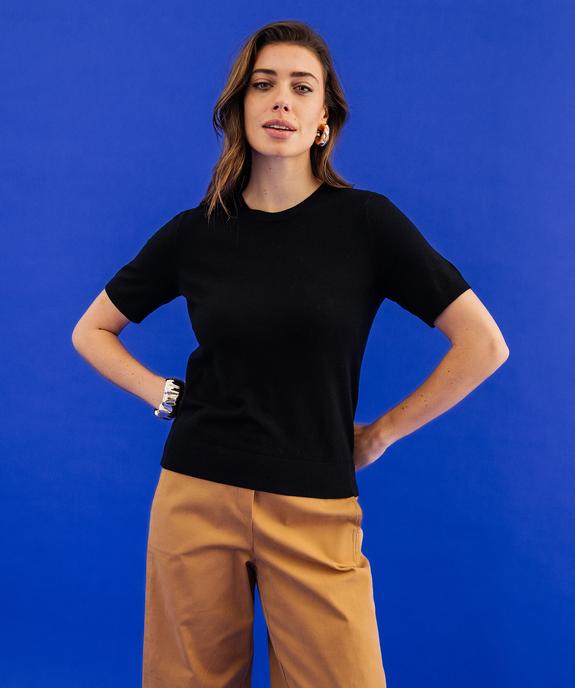 Pull manches courtes en viscose femme vue5 - GEMO 4G FEMME - GEMO