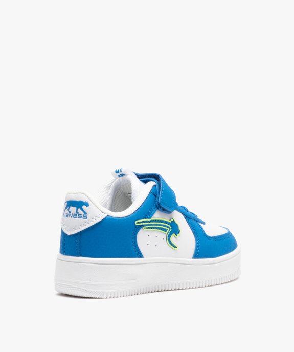 Baskets garçon bicolores à lacets et scratch – Airness Arwo vue4 - AIRNESS - GEMO