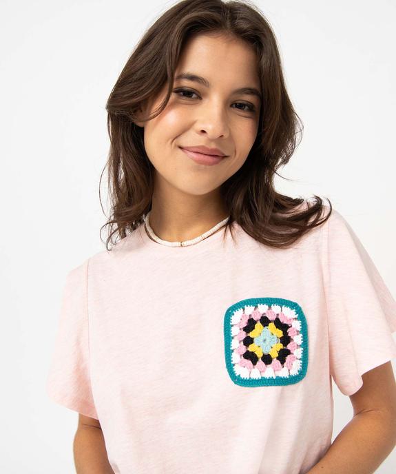 Tee-shirt à manches courtes papillon et poche en crochet femme - Camps United vue2 - CAMPS UNITED - GEMO