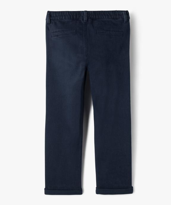 Pantalon chino coupe Regular taille élastique garçon vue3 - GEMO (ENFANT) - GEMO