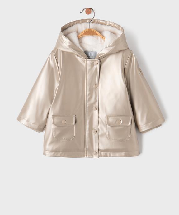 Imperméable à capuche doublé fourrure imitation bébé fille - LuluCastagnette vue1 - LULU CASTAGNETTE G4G D - GEMO