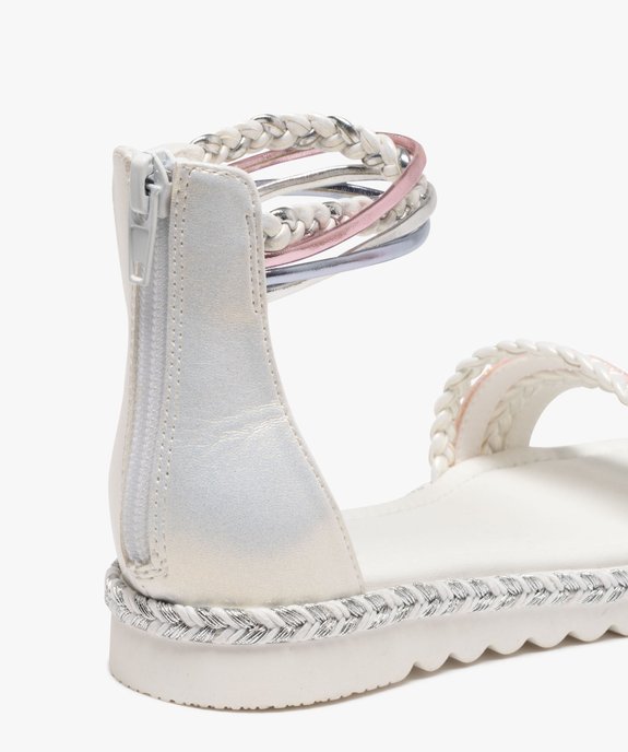 Sandales montantes à brides pailletées et talon zippé fille vue6 - LOVELY WINGS - GEMO
