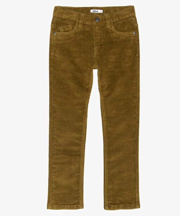 Pantalon garçon en velours côtelé coupe slim  vue1 - GEMO (ENFANT) - GEMO