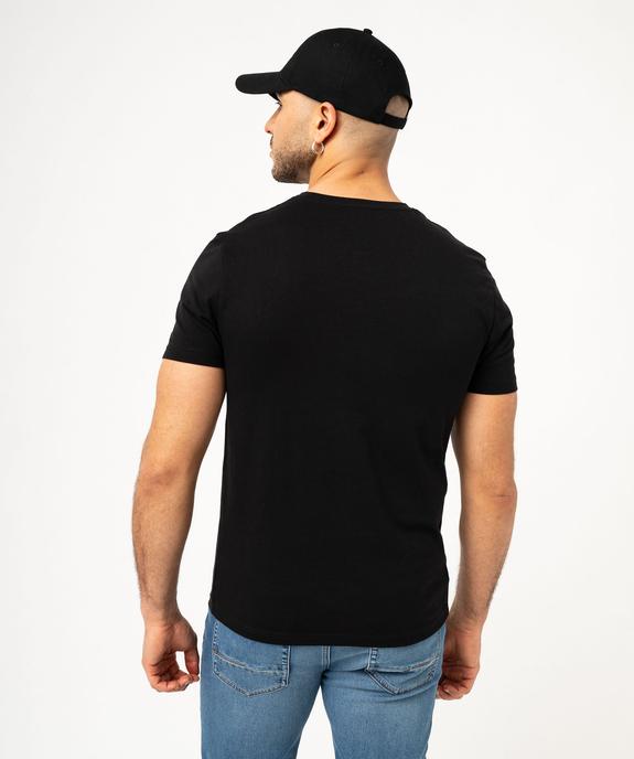 Tee-shirt manches courtes coupe droite en coton homme vue3 - GEMO (HOMME) - GEMO