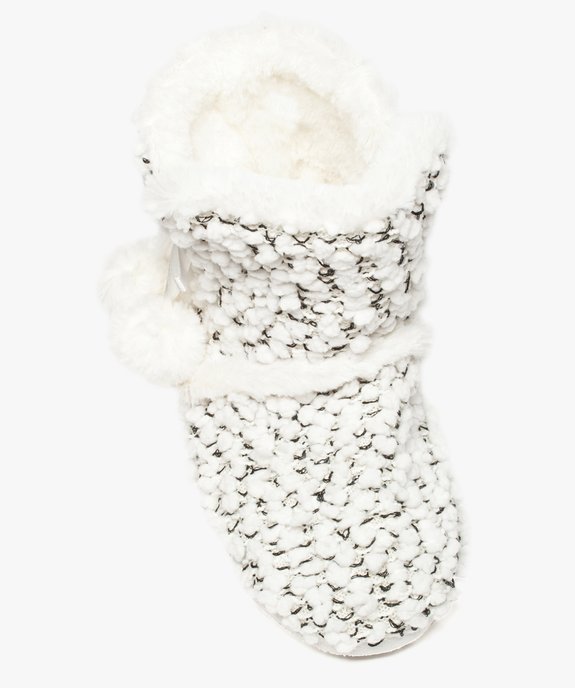 Chaussons bottes en maille fantaisie vue5 - GEMO(HOMWR FEM) - GEMO