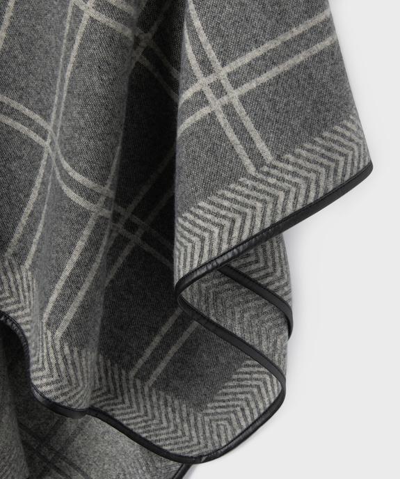 Poncho à carreaux femme vue2 - GEMO 4G FEMME - GEMO