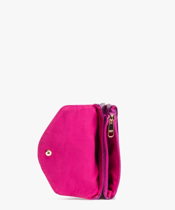 Porte-monnaie femme métallisé forme enveloppe vue4 - GEMO (ACCESS) - GEMO