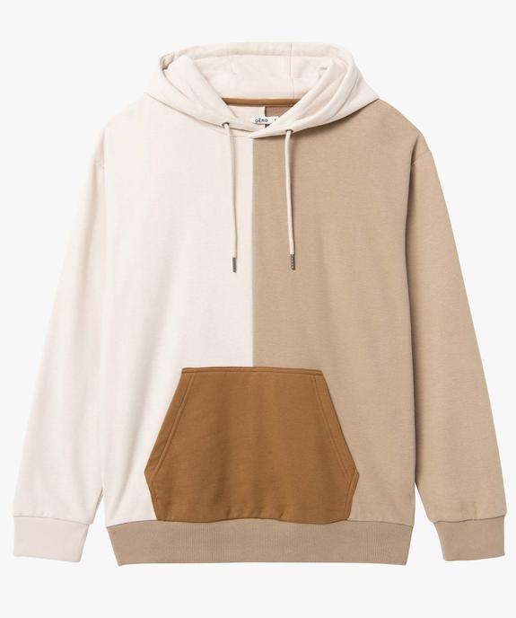Sweat homme tricolore à capuche vue4 - GEMO (HOMME) - GEMO