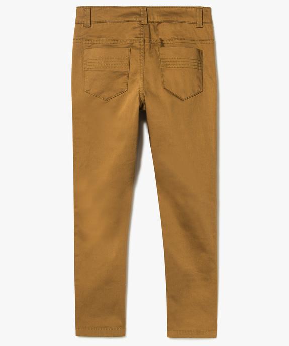 Pantalon en toile garçon avec surpiqûres sur les poches vue2 - GEMO (ENFANT) - GEMO
