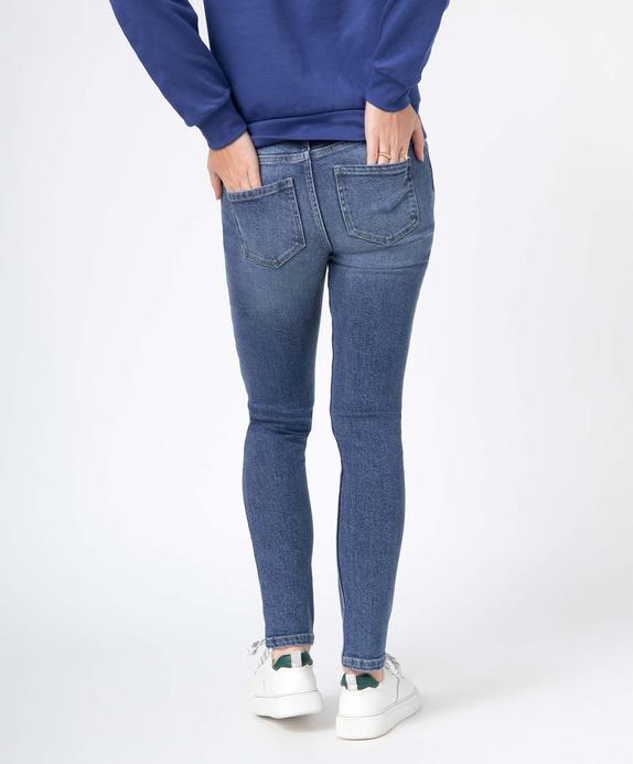 Jean femme coupe Slim coloris délavé vue3 - GEMO 4G FEMME - GEMO