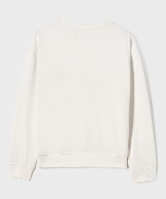 Sweat en molleton imprimé fille vue3 - GEMO 4G FILLE - GEMO