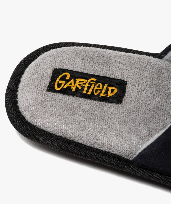 Chaussons homme mules en velours imprimé - Garfield vue6 - GARFIELD - GEMO