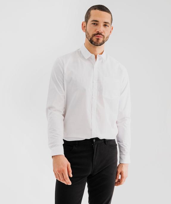 Chemise manches longues regular fit unie facile à repasser homme vue10 - GEMO (HOMME) - GEMO