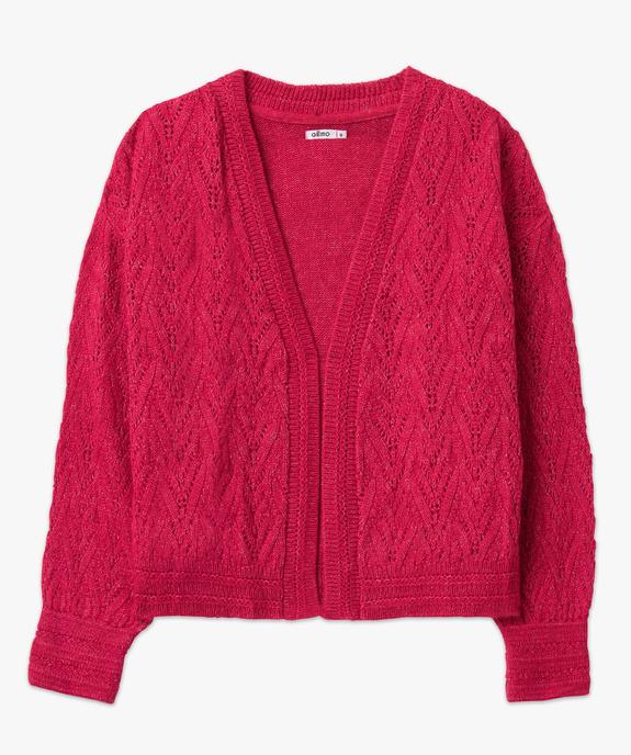 Gilet femme en maille ajourée scintillante vue4 - GEMO(FEMME PAP) - GEMO