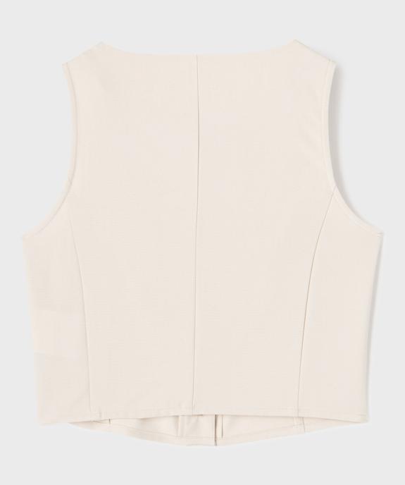 Gilet de costume sans manches fille vue3 - GEMO (JUNIOR) - GEMO