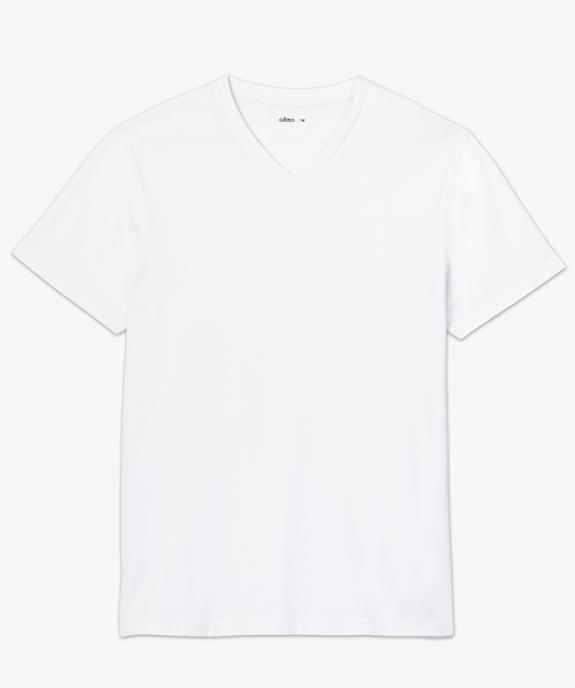 Tee-shirt homme à manches courtes et col V vue4 - GEMO (HOMME) - GEMO
