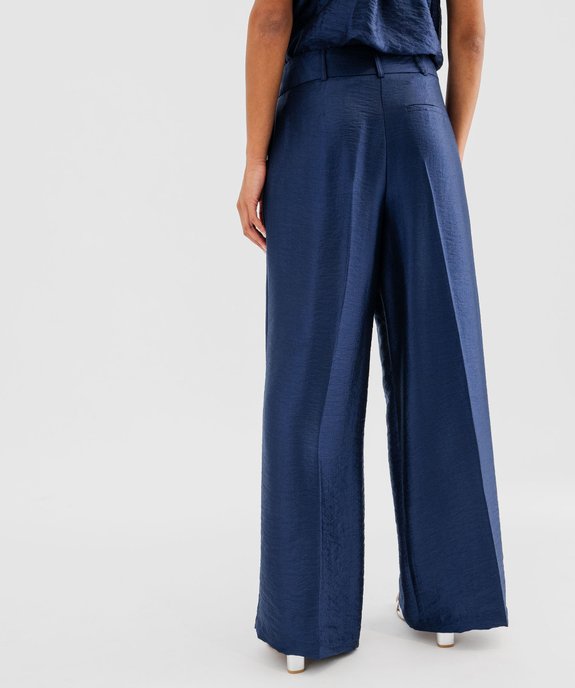 Pantalon de soirée coupe large en matière satinée femme vue3 - GEMO(FEMME PAP) - GEMO