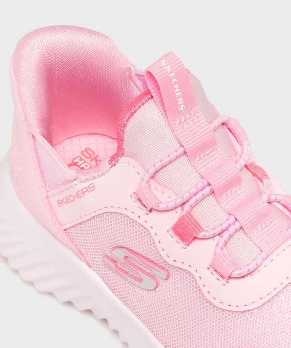 Baskets en toile pailletée faciles à enfiler fille - Skechers vue6 - SKECHERS - GEMO