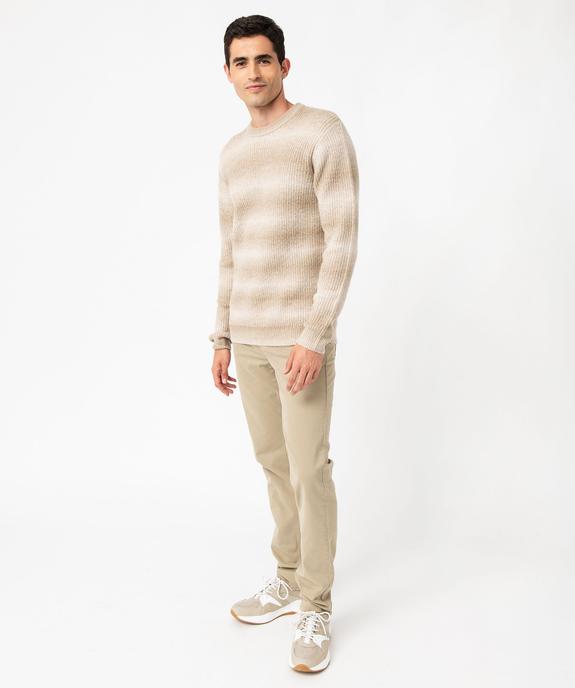 Pantalon slim stretch 5 poches homme vue5 - GEMO 4G HOMME - GEMO