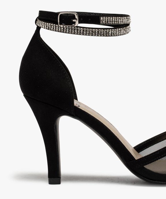 Escarpins femme à talon à bride strass et dessus transparent vue6 - GEMO(URBAIN) - GEMO