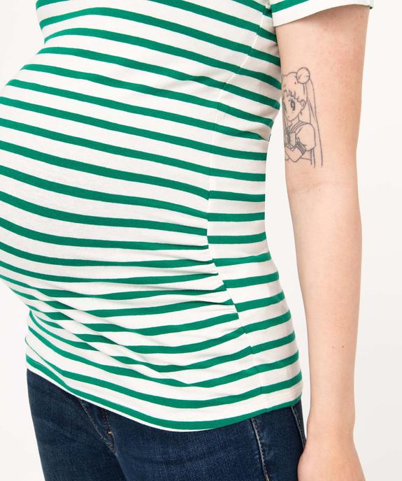 Tee-shirt de grossesse imprimé à manches courtes vue3 - GEMO 4G MATERN - GEMO