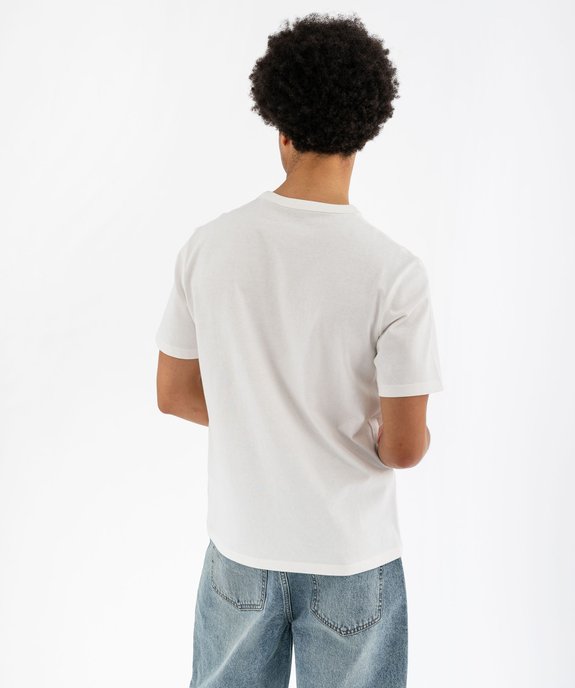 Tee-shirt manches courtes en coton uni homme vue3 - GEMO (HOMME) - GEMO