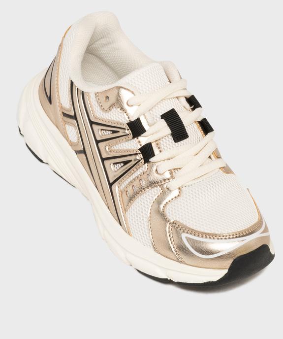 Baskets fille running en mesh avec détails effet métallisé vue5 - LOVELY WINGS - GEMO