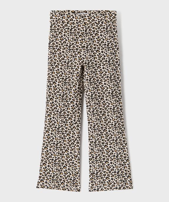 Legging flare en maille bouclette imprimée fille vue1 - GEMO 4G FILLE - GEMO