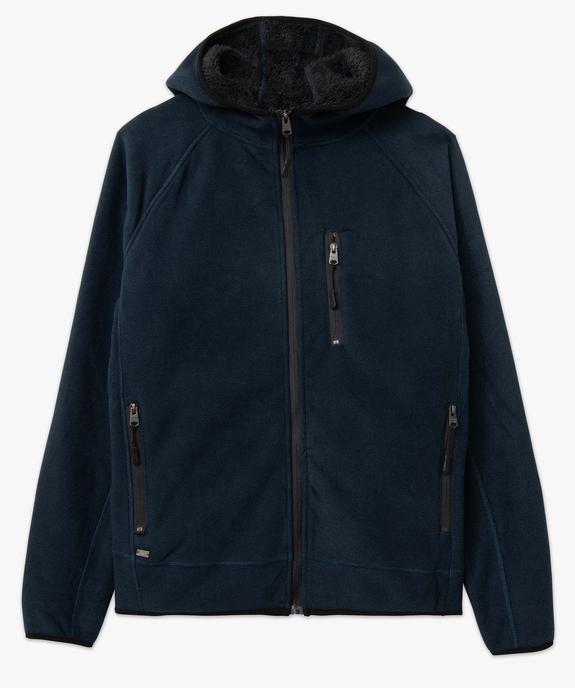 Veste polaire homme zippée à capuche et doublure chaude vue4 - KENSINGTON - GEMO
