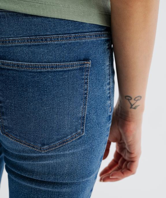 Bermuda en jean extensible à revers femme vue2 - GEMO(FEMME PAP) - GEMO