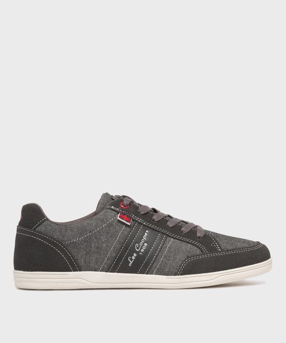 Baskets homme en toile basse style denim à bande contrastante - Lee Cooper - LEE COOPER Baskets homme en toile basse style denim à bande contrastante - Lee Cooper vue1 - LEE COOPER - GEMO