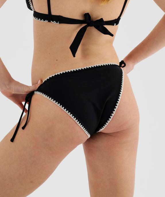 Bas de maillot de bain forme culotte brodé femme vue3 - GEMO (PLAGE) - GEMO