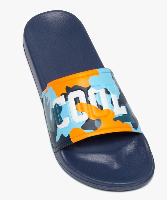 Mules de piscine garçon dessus camo fluo "Cool" vue5 - GEMO (ENFANT) - GEMO
