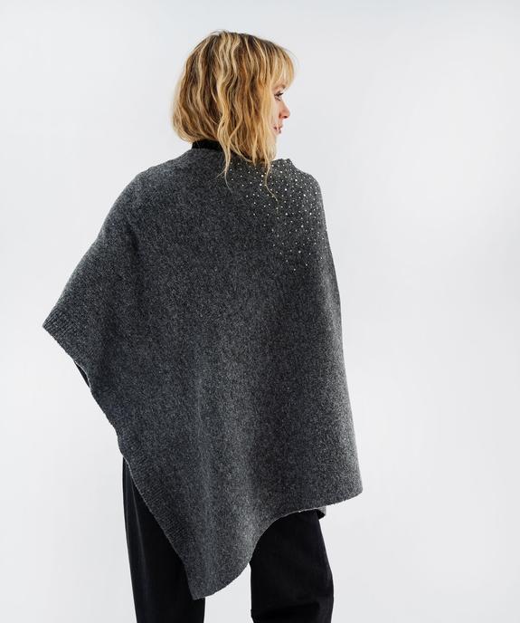Poncho asymétrique avec strass femme vue3 - GEMO 4G FEMME - GEMO