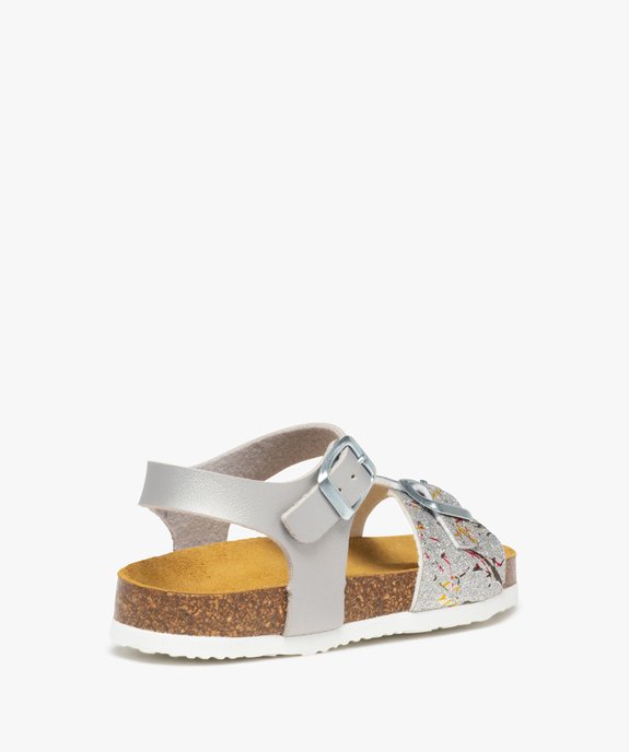 Sandales fille à semelle liège et larges brides à boucle vue4 - GEMO (ENFANT) - GEMO