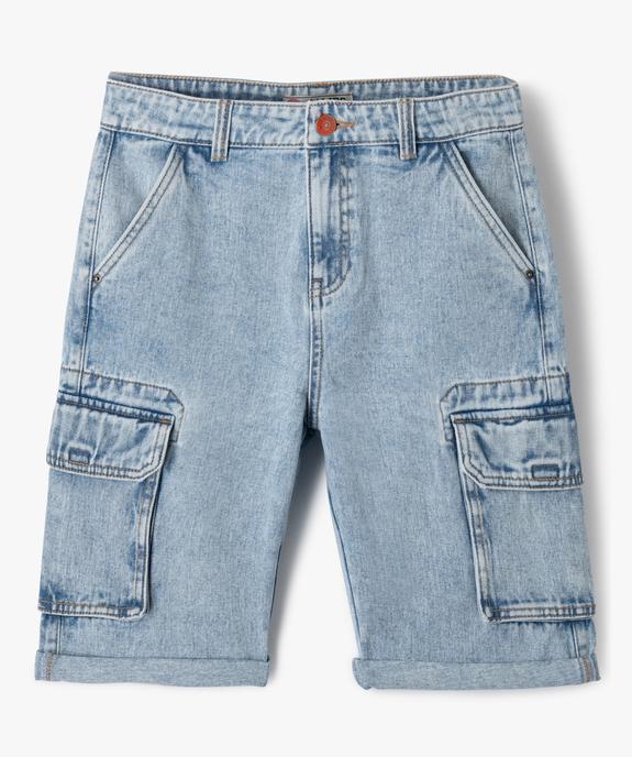 Bermuda en jean coupe cargo garçon - Camps United vue2 - CAMPS - GEMO